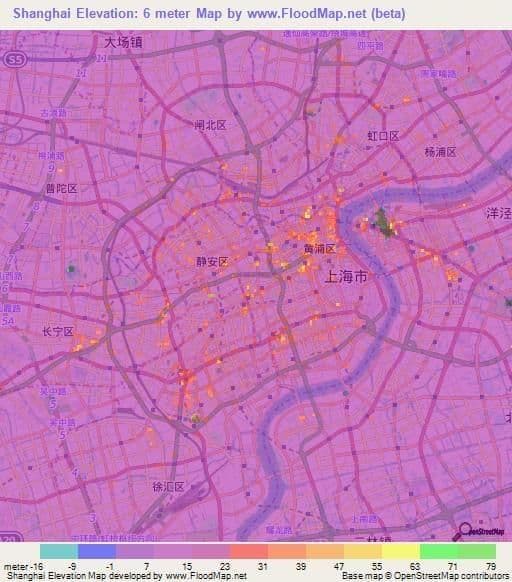 Shanghai-Höhenkarte