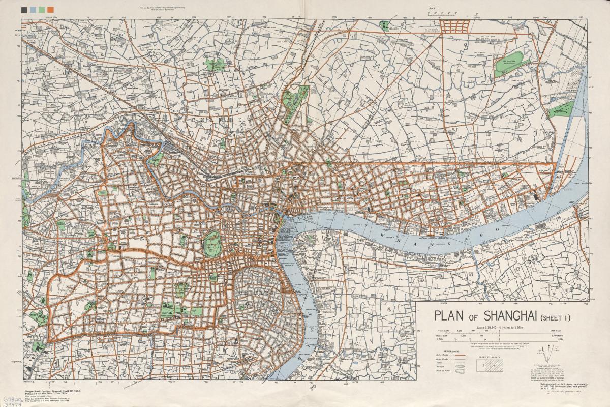 Historische Karte von Shanghai