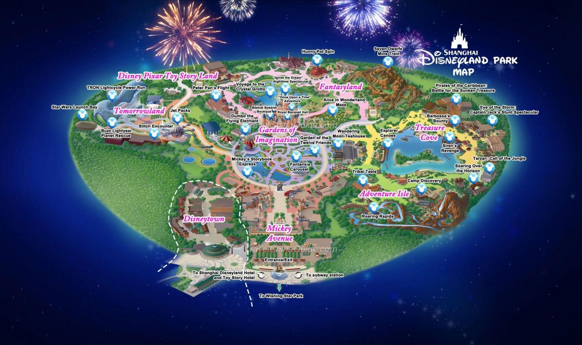Karte des Shanghai-Disneyland-Parks