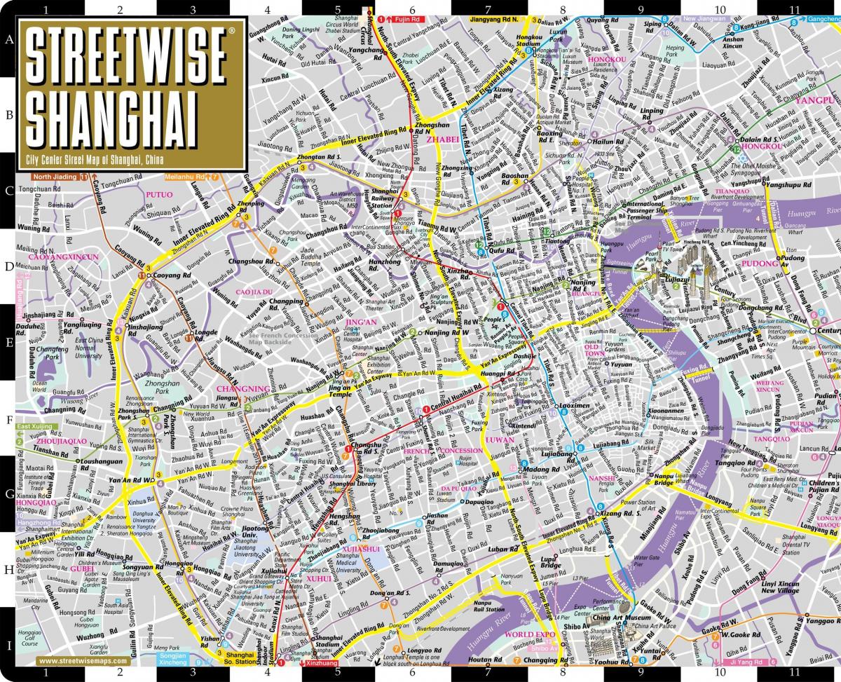 Straßenkarte von Shanghai